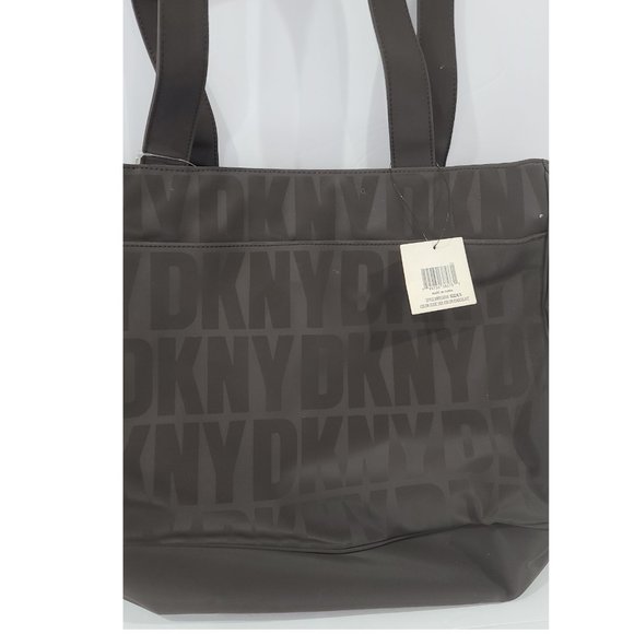 🧡NEW VINTAGE DKNY CLASSIC LARGE DARK BROWN TOTE NWT - Picture 8 of 11